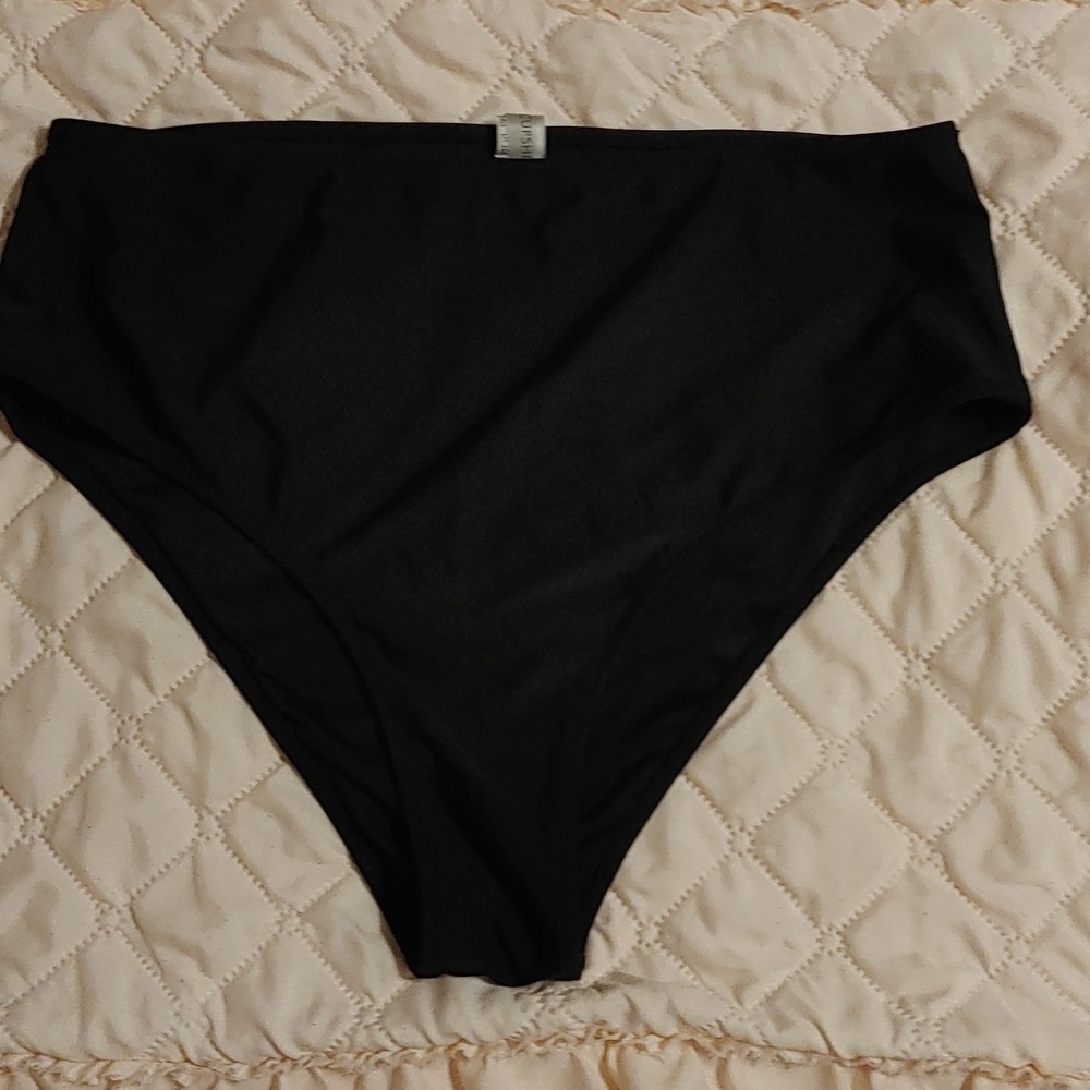 Cupshe Black Bikini Bottom Women's Size XXL Hi-Cut NWOT